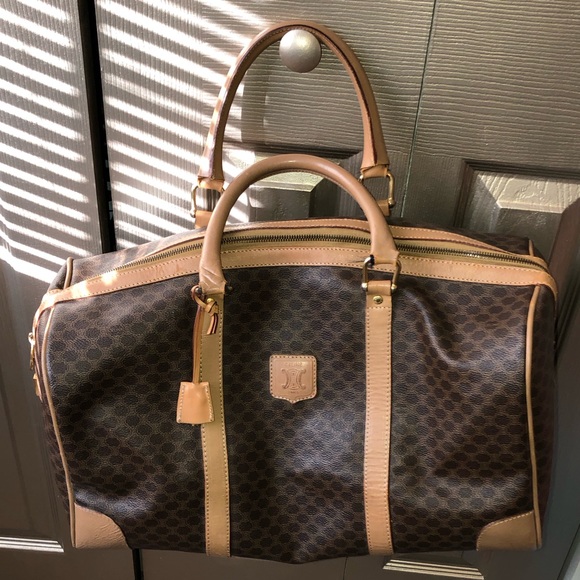 Céline AUTHENTIC Vintage Macadam M14 Weekender Travel Boston Duffle Bag - Picture 3 of 16